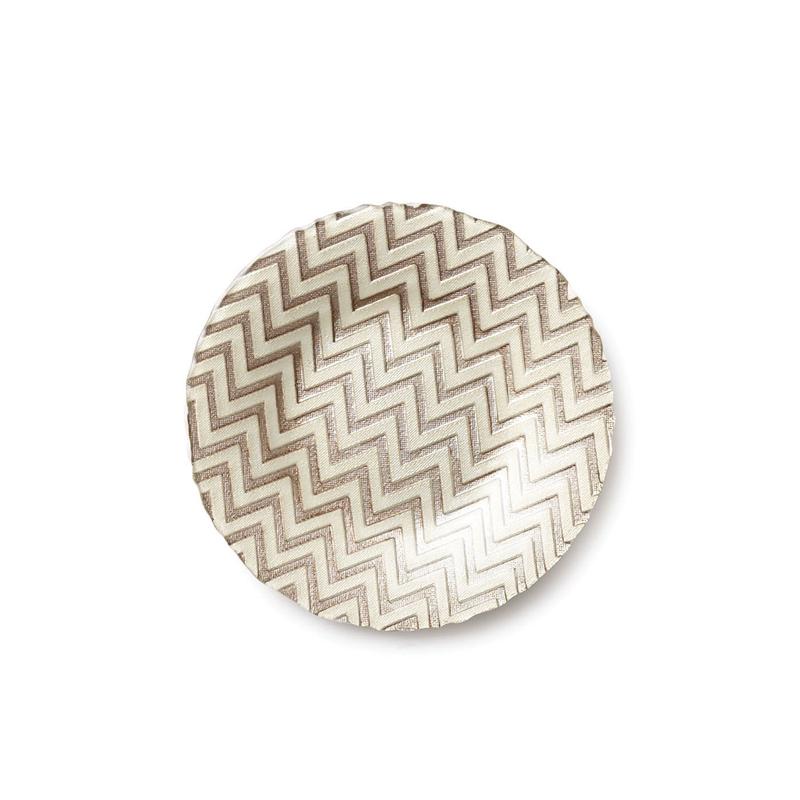 Chevron Taupe Salad Plate