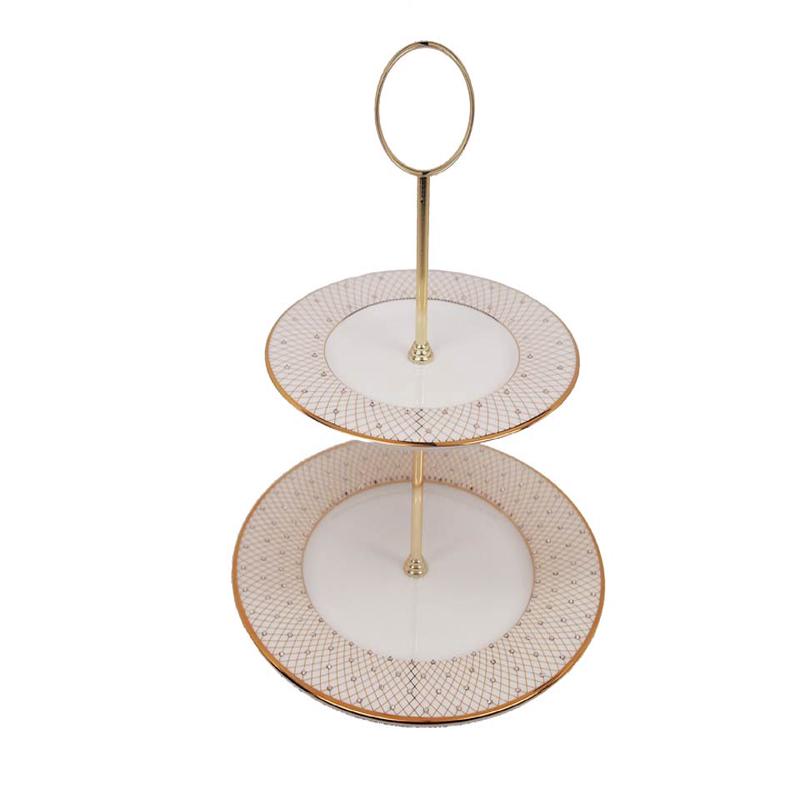 Prouna Princess 2-Tier Cake Stand Gold