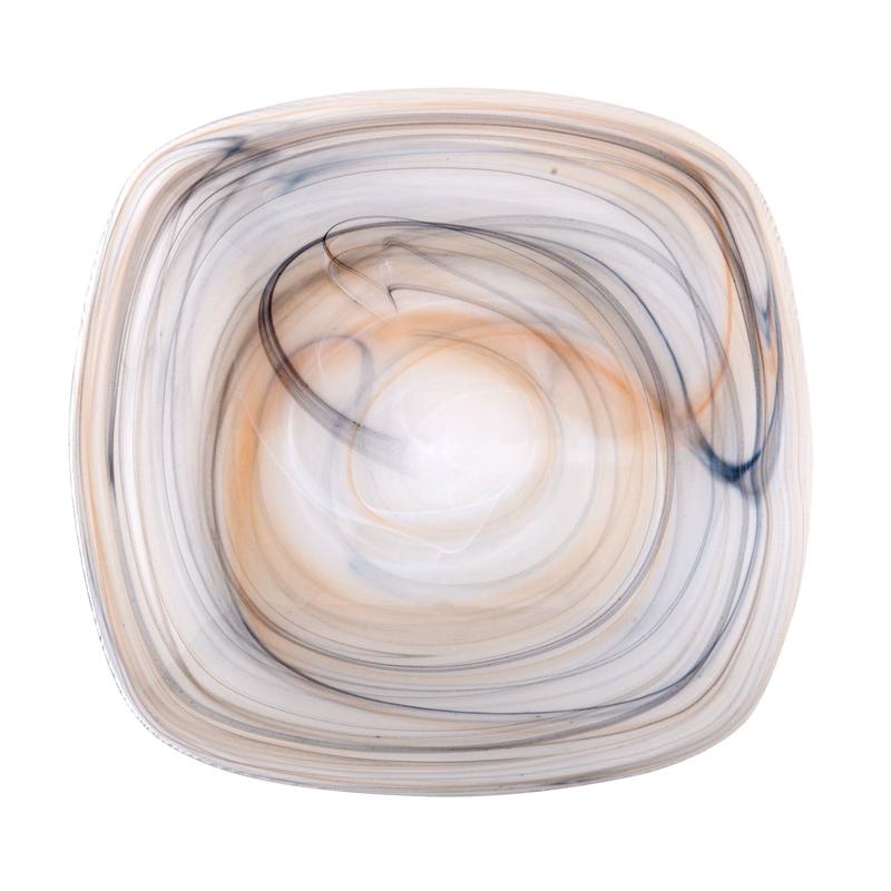 Alabaster Glass Salad Plate Taupe Set of 5