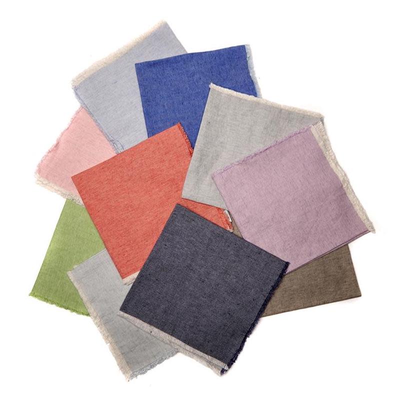 Washed Fringe Edge Napkin - Avocado Set of 4