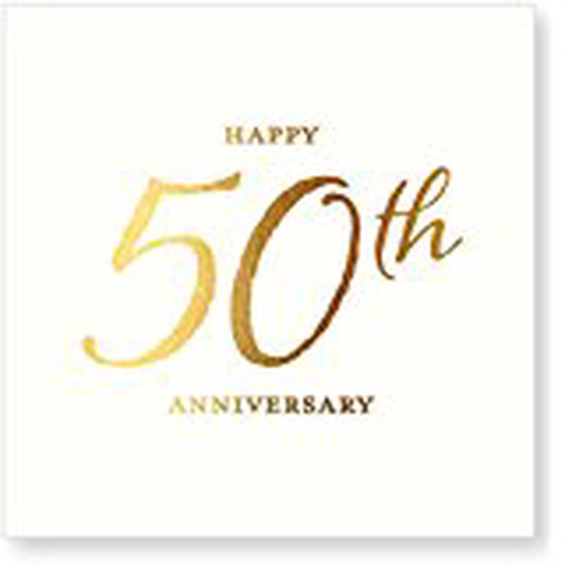 50TH Anniversary Beverage Napkins