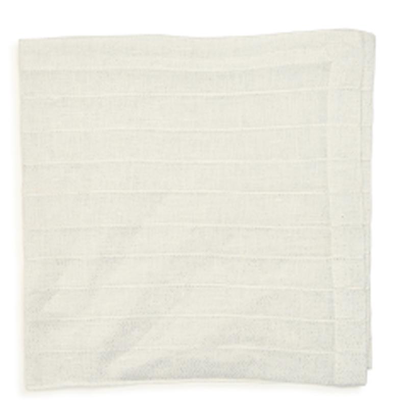 Pleated Metallic Napkin Silver/White Set of 4