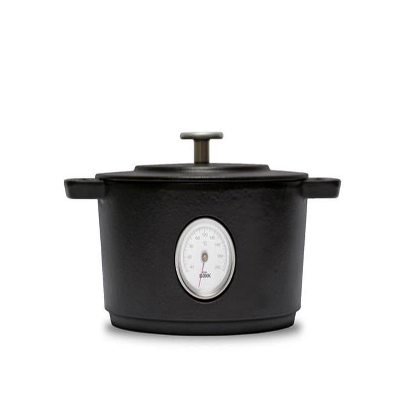 Railway Dutch Oven with Thermometer Black 9.5inch