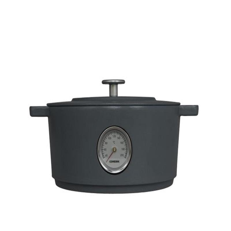 Railway Dutch Oven with Thermometer Concrete 11inch