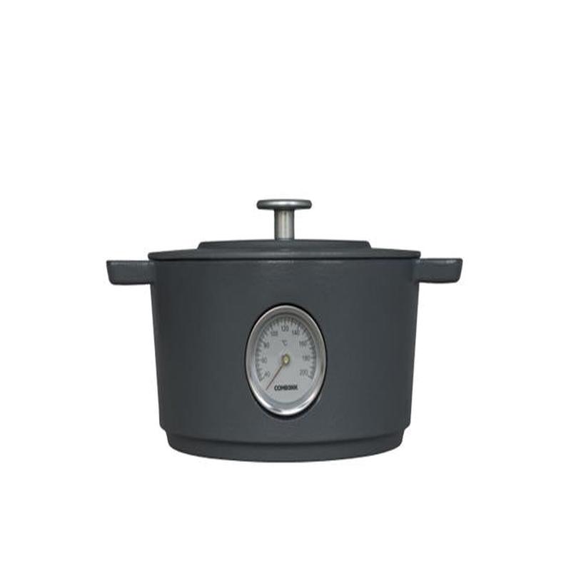 Railway Dutch Oven with Thermometer Concrete 9.5inch