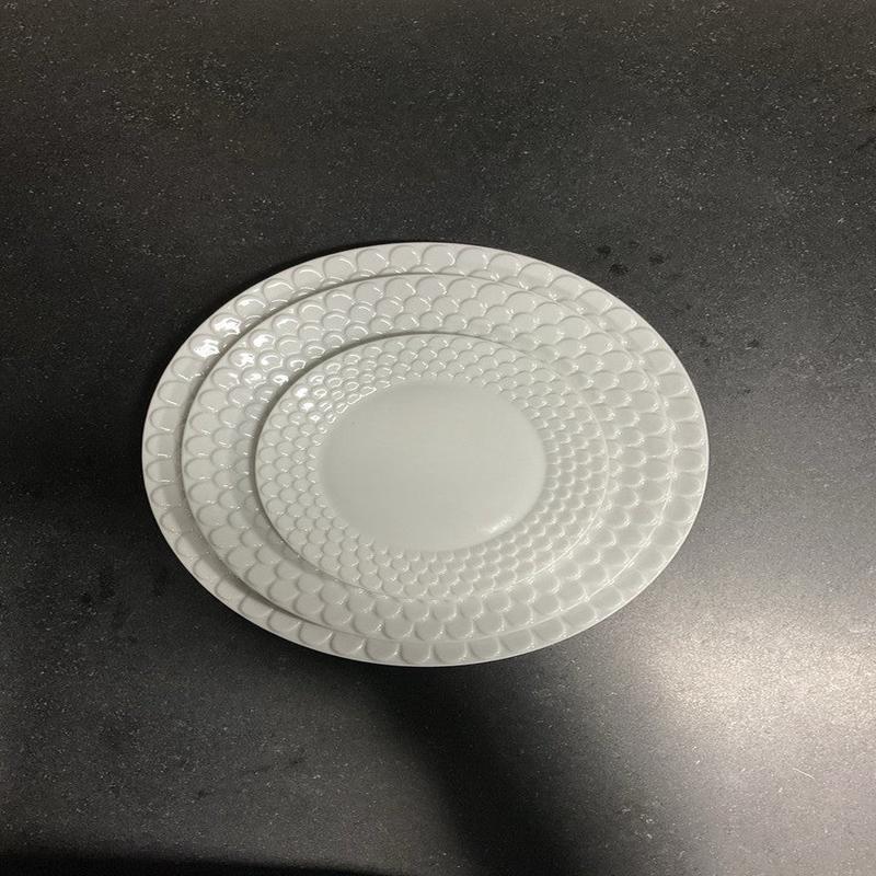 Aegean White Dinner/Dessert/Bread Plate Set