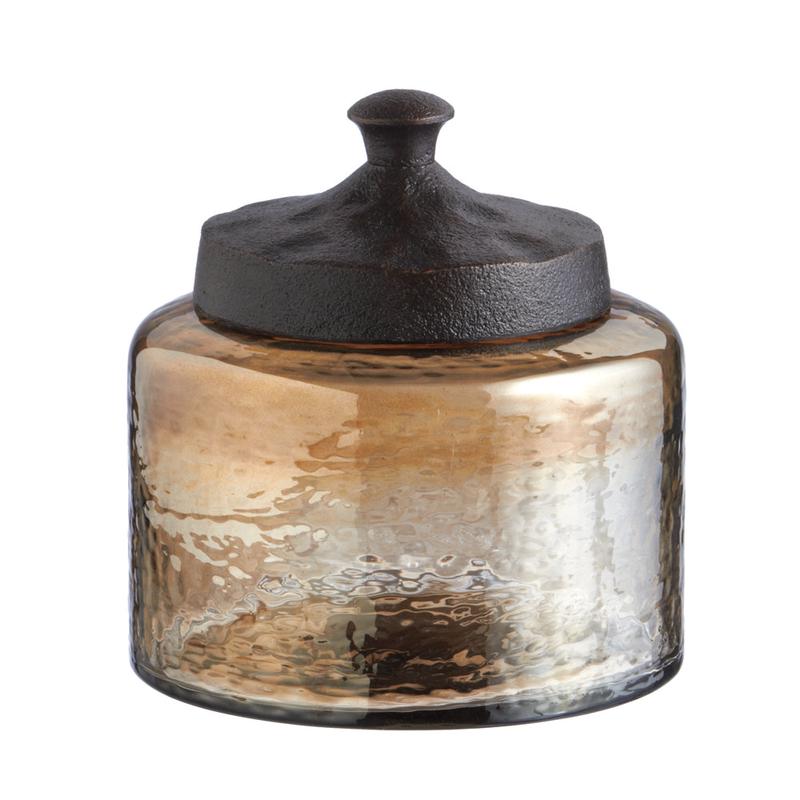 Small Jar W/Lid Brown