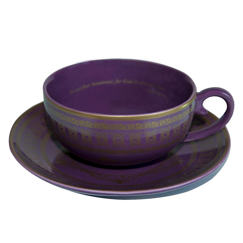 Tea Cup/Saucer Purple/Gold