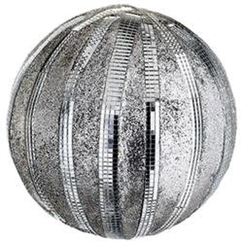 5" Glitter Silver Mirror Ball