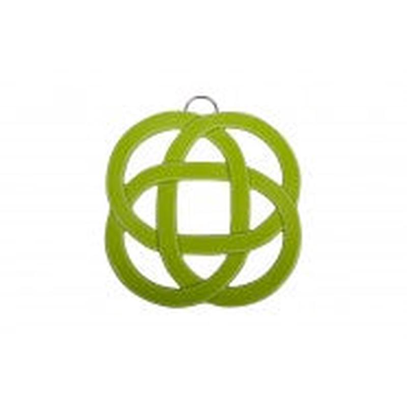 Cast Iron Trivet Woven Lime