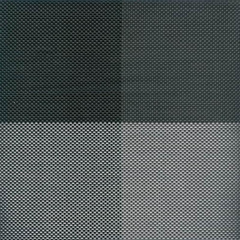 Placemat Black Four Sectors Set of 6