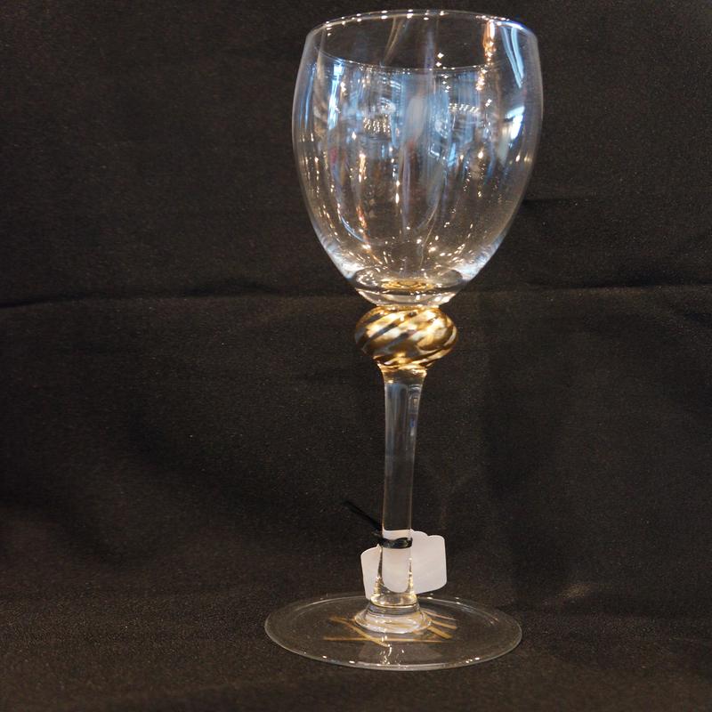 Gold ZigZag Wine Glass Set of 3