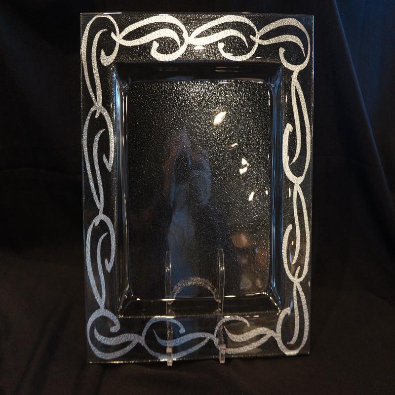 Silver Swirl Square Tray