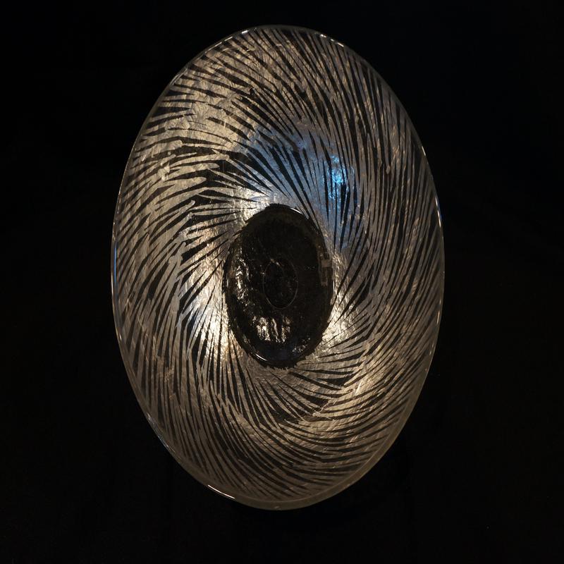 Silver ZigZag Bubble Bowl 10 inch