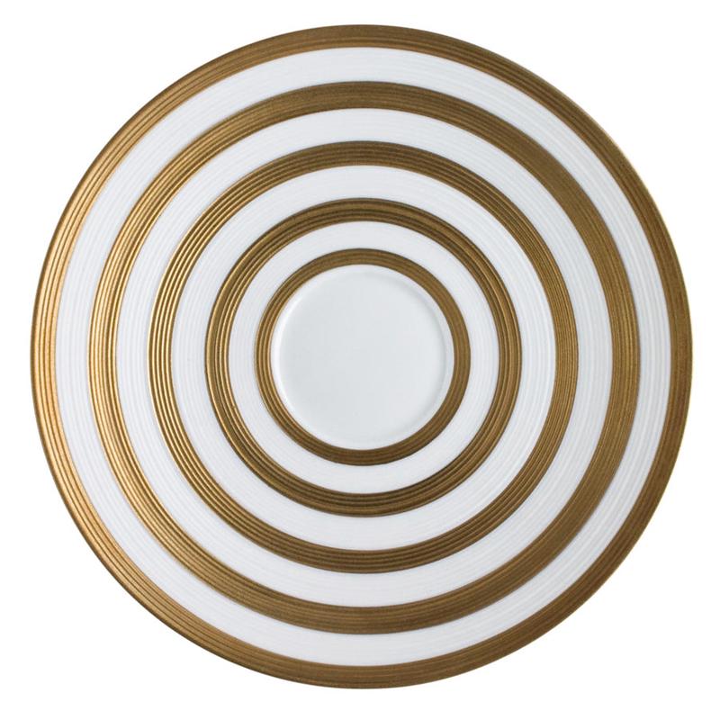 Hemisphere Gold Stripe Tea Saucer