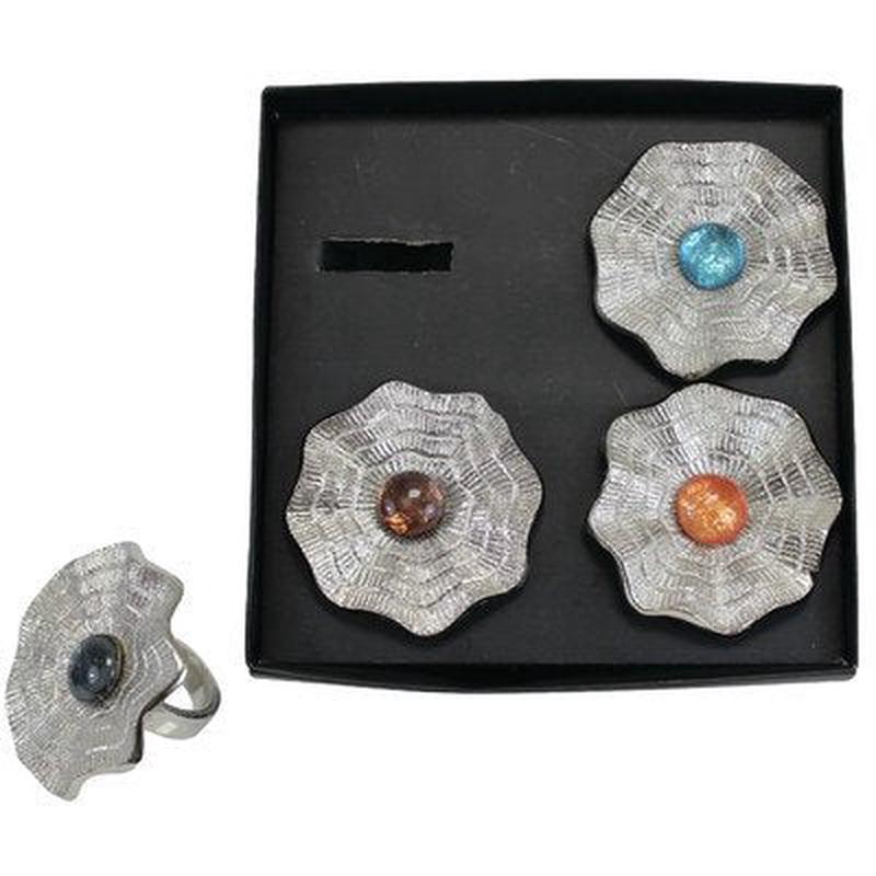 Cher Napkin Ring Set/4 Assorted