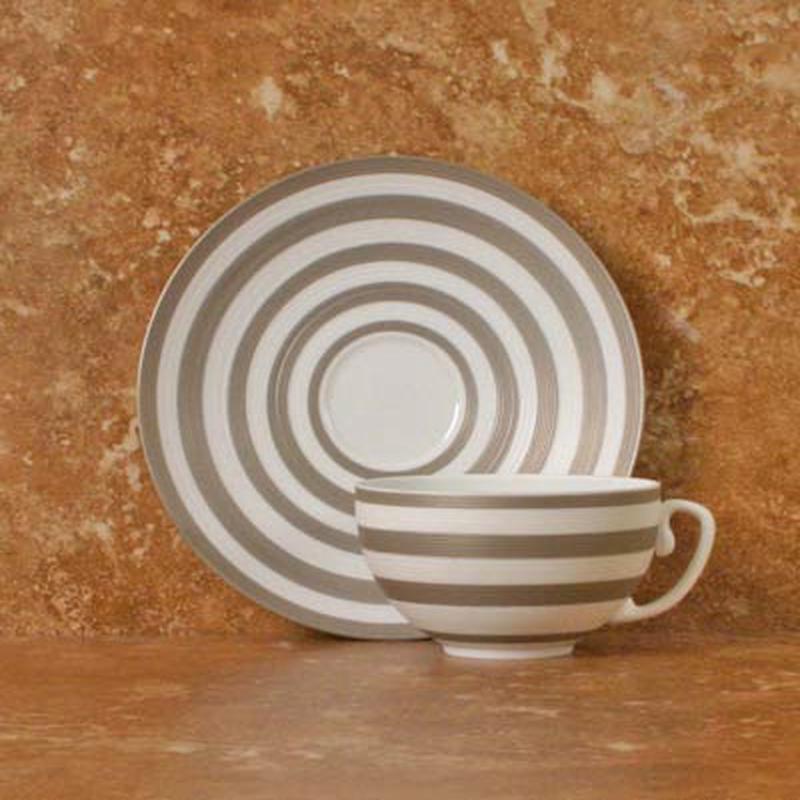 Hemisphere Platinum Stripe Tea Saucer