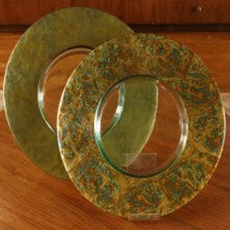 Round 20" Serving Platter Gold Solid