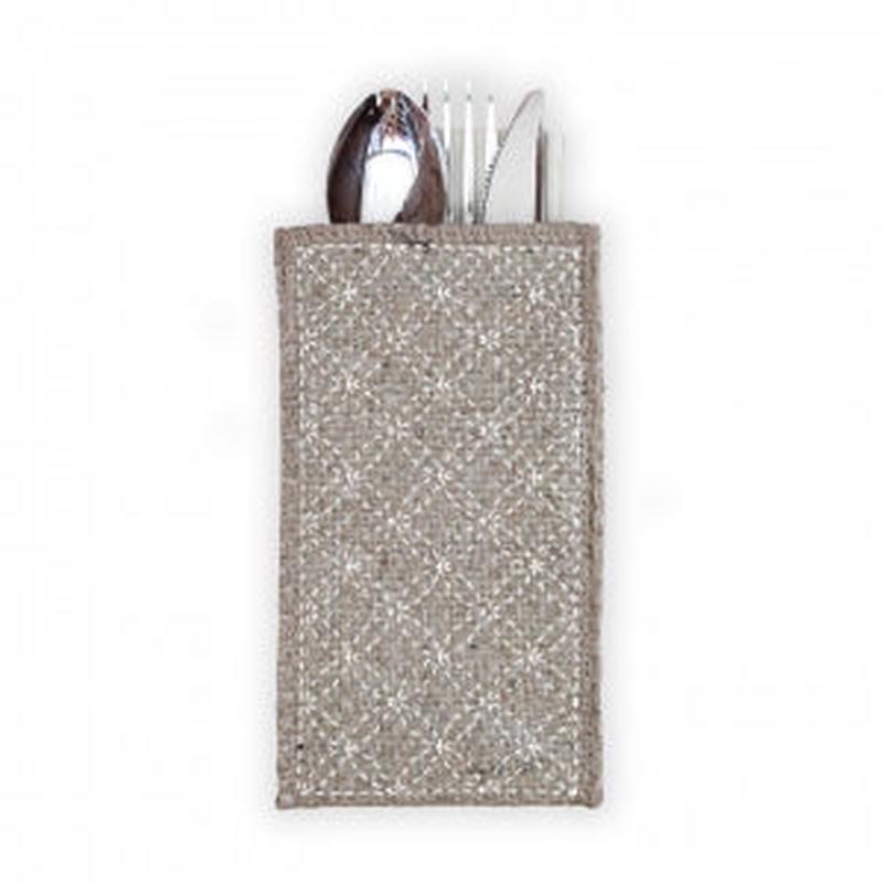Silverware Pouches S/8 All Over Embroidery