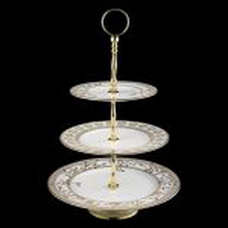 Prouna Golden Leaves 3-Tier Cake Stand