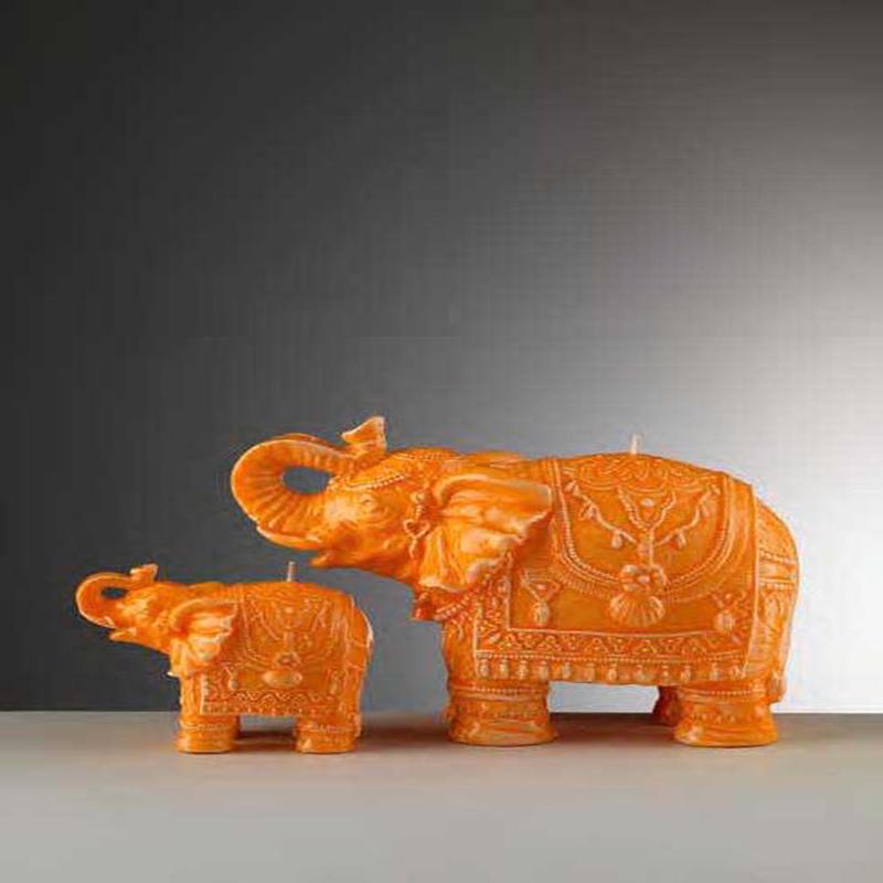 Elephant Candle SM Orange