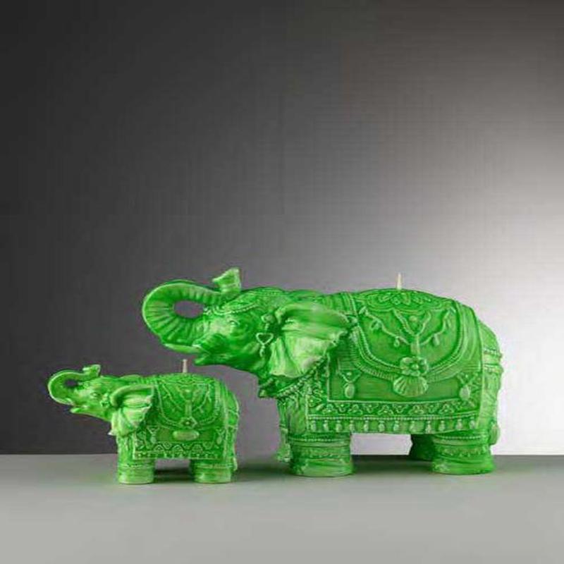 Elephant Candle Md Green