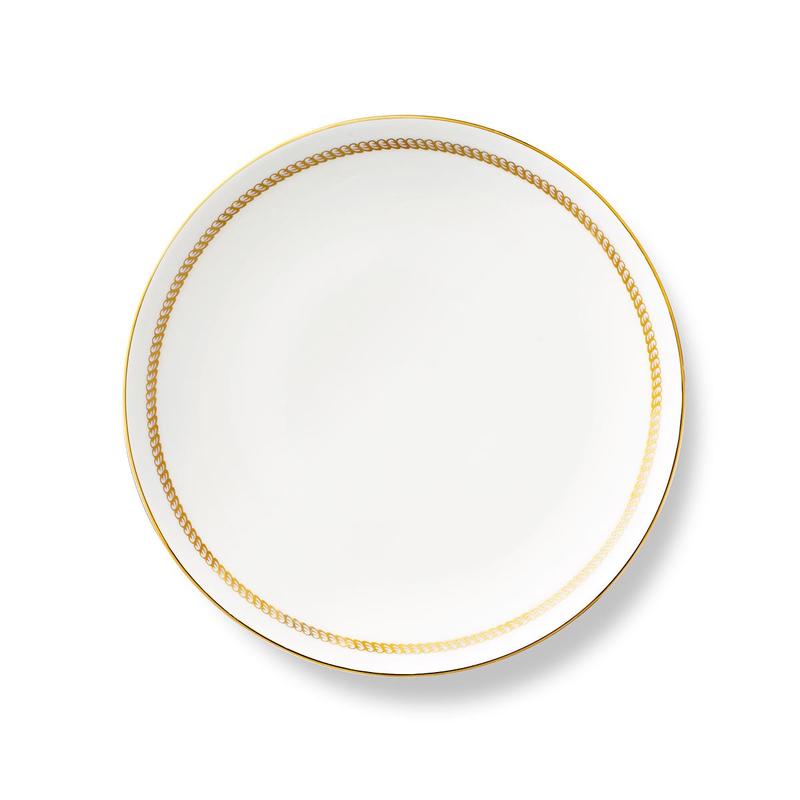 B Dinner Plate Corrigan Gold
