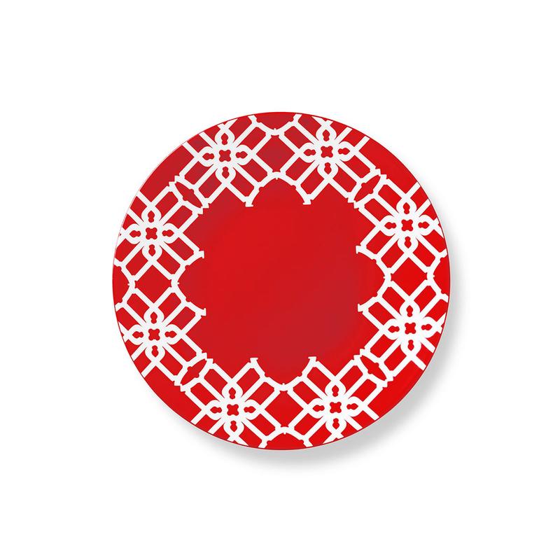 B Salad Plate Truman Red