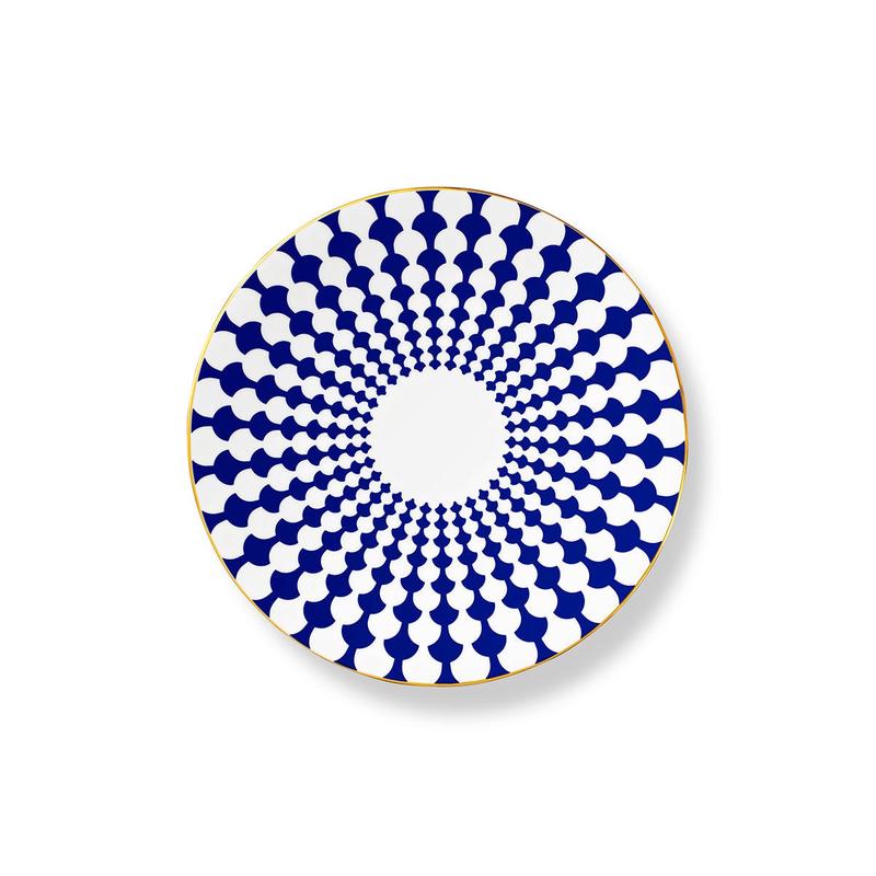 B Salad Plate Zelda Navy/Gold