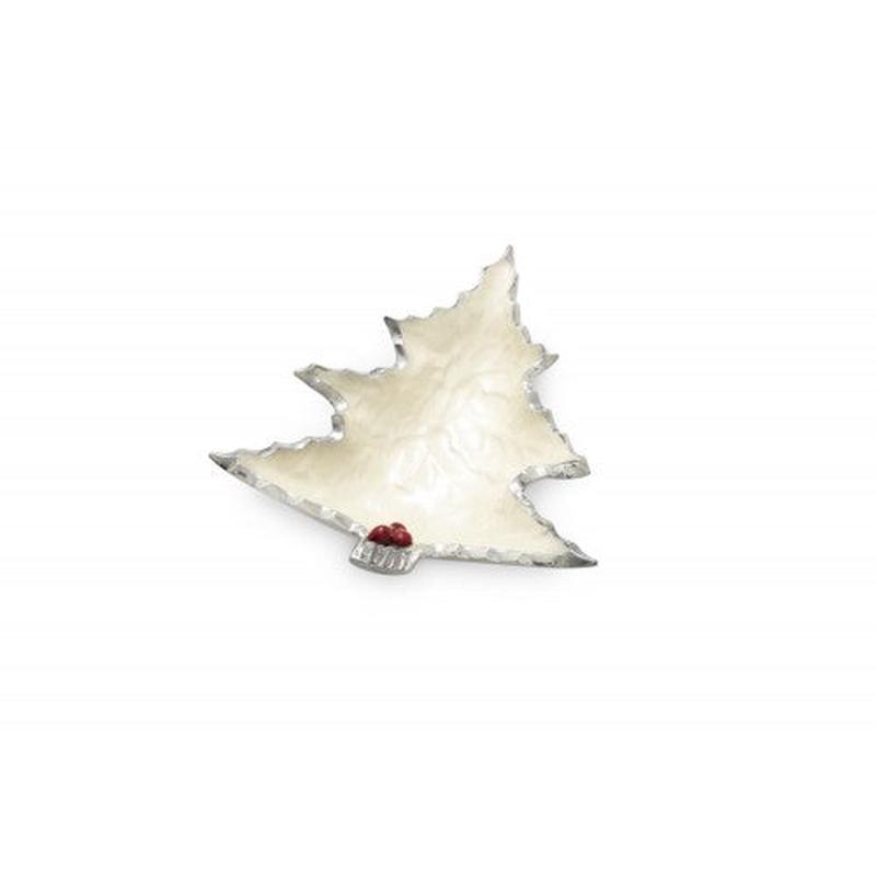 JK Holly Sprig Snow w/Berries Petite Tree Bowl