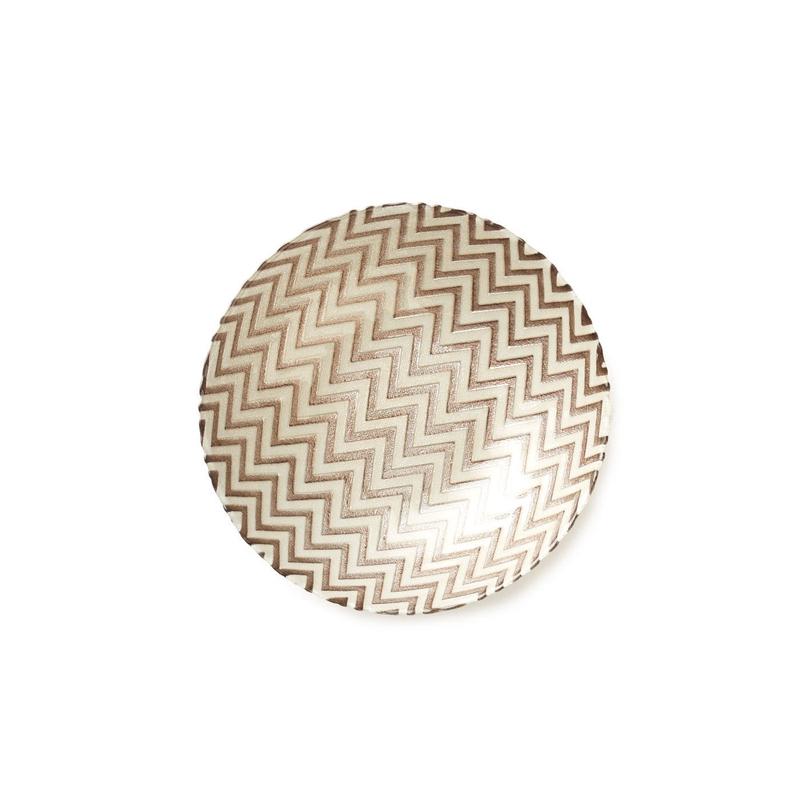 Chevron Taupe Serving Bowl Small