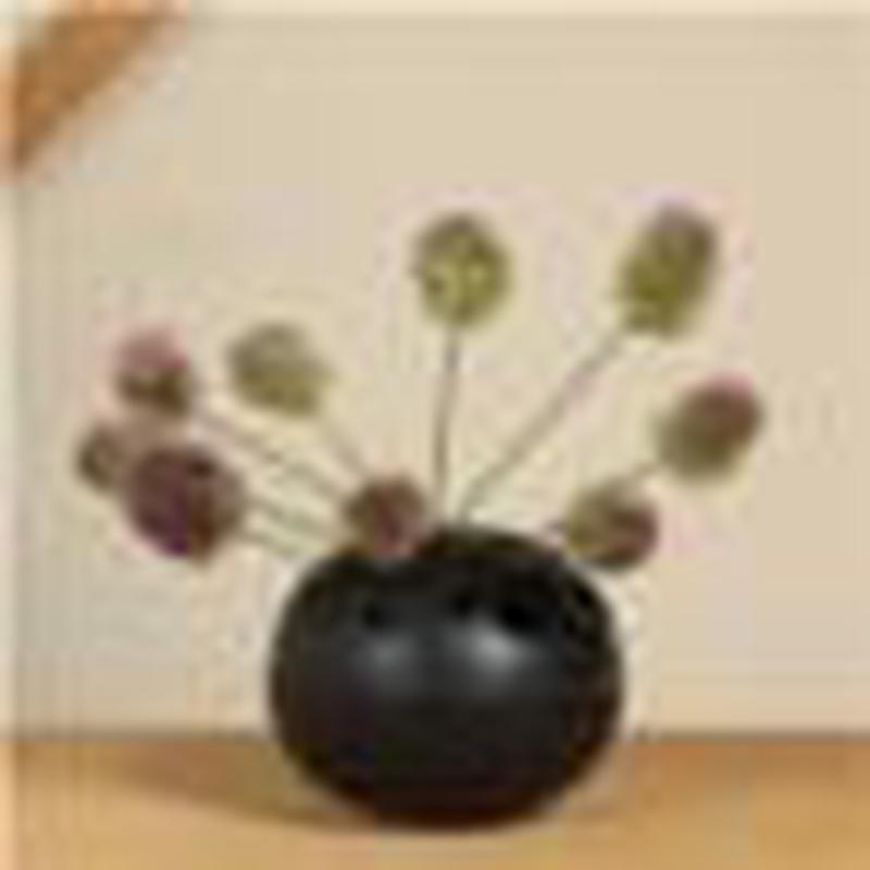 Luna Flower Frog Vase Black