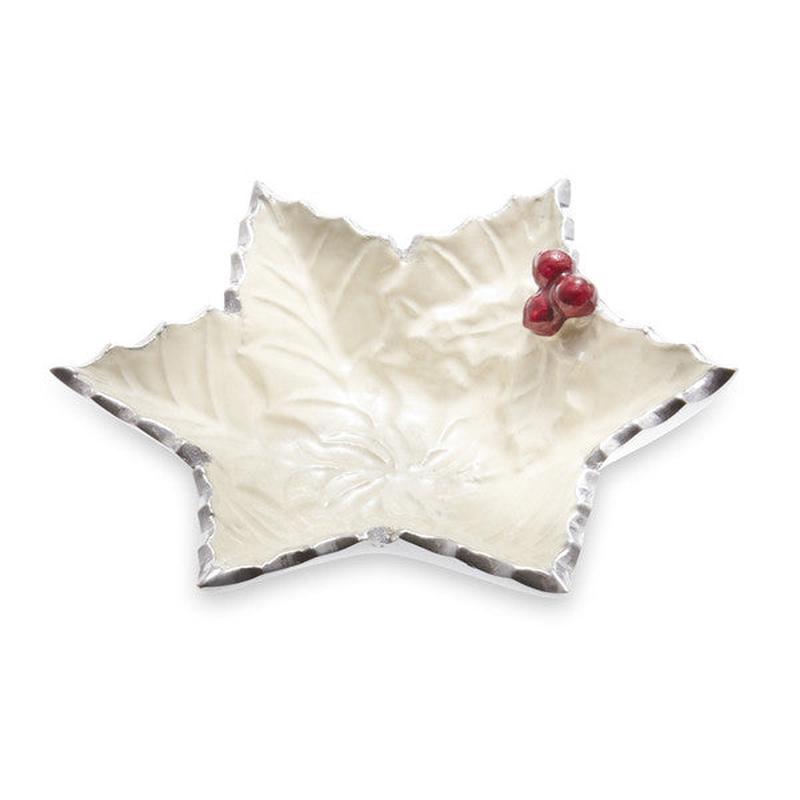 JK Holly Sprig Snow w/Berries Starflake 6" Bwl