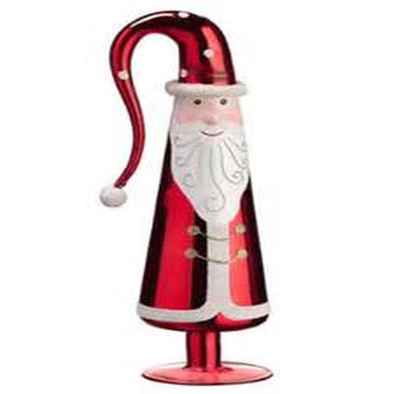 13" Santa Glass Finial TBL/TOP