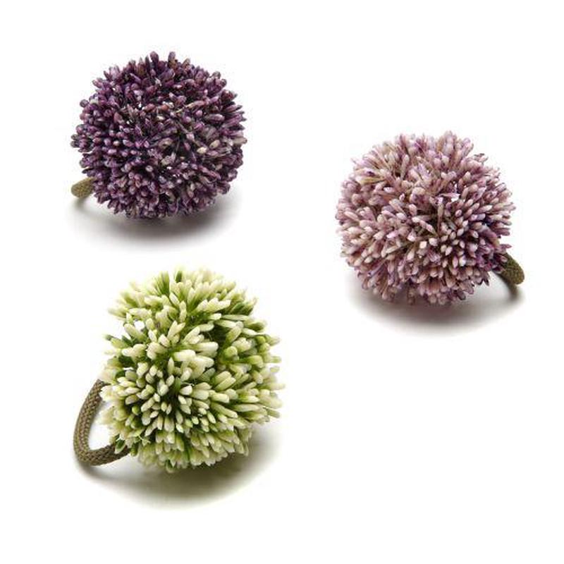 Allium Napkin Ring -Purple Set of 4