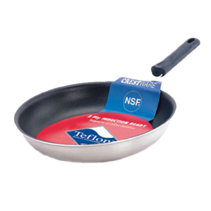 Crestware FRY07XIH Fry Pan 7-1/2" Black Permanently Molded Stay Cool Handle Withstands Heat Up To 450