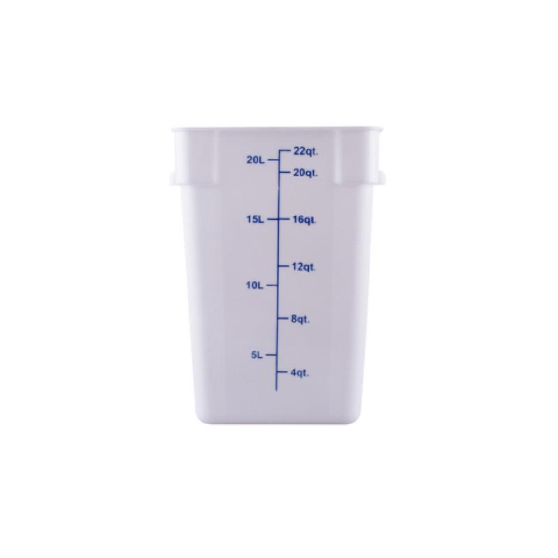 CAC China FS3P-SQ22W Food Storage Container 22 Qt. Square