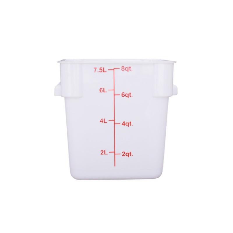 CAC China FS3P-SQ8W Food Storage Container 8 Qt. Square