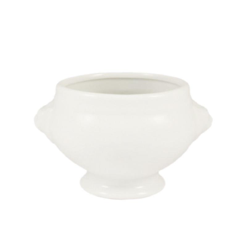 CAC China LN-15-P Lion Head Tureen/Bouillon 15 Oz. 6-1/4"L X 5-1/4"W X 3-3/4"H