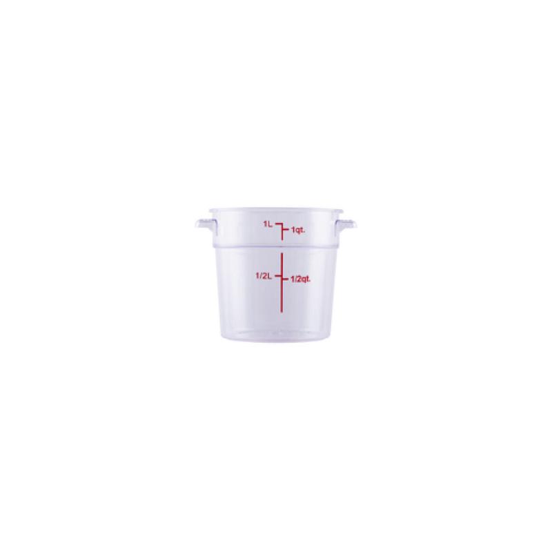 CAC China FS1P-1C Food Storage Container 1 Qt. Round