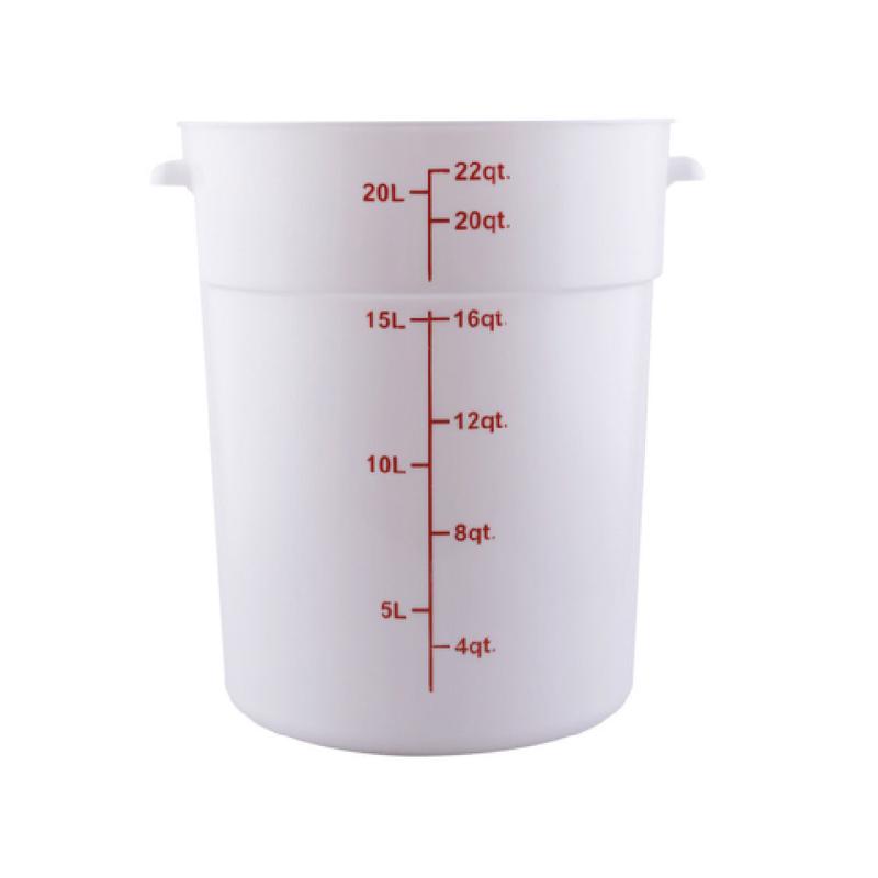 CAC China FS3P-22W Food Storage Container 22 Qt. Round