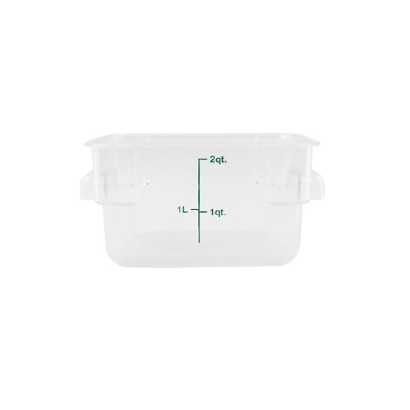CAC China FS1P-SQ2C Food Storage Container 2 Qt. Square