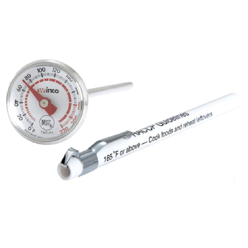 Winco TMT-P1 Pocket Thermometer Temperature Range 0 To 220 F 1" Dia. Dial Face