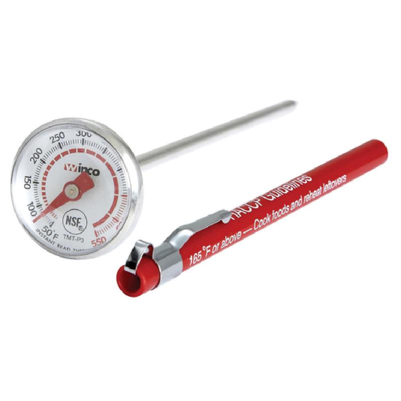 Winco TMT-P3 Pocket Thermometer Temperature Range 50 To 550 F 1" Dia. Dial Face