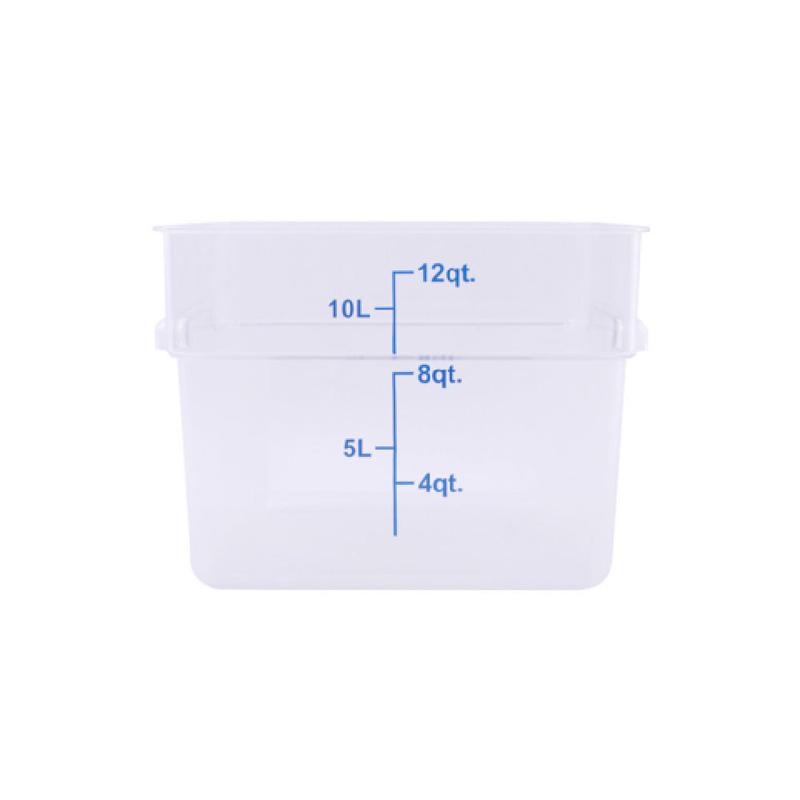 CAC China FS1P-SQ12C Food Storage Container 12 Qt. Square