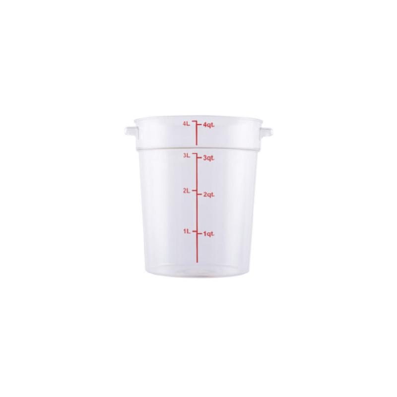 CAC China FS1P-4C Food Storage Container 4 Qt. Round