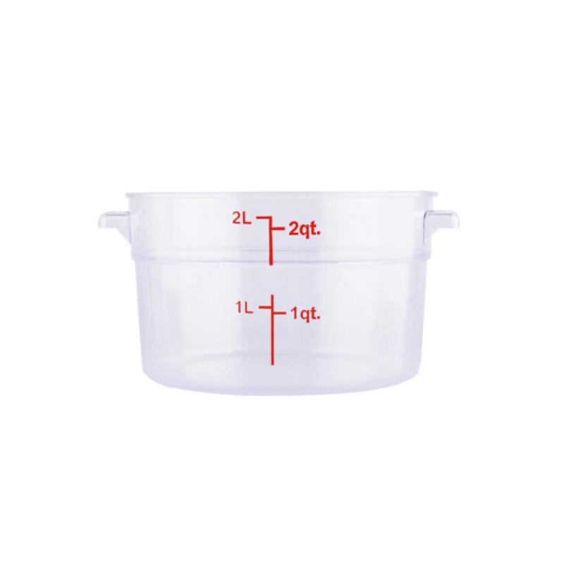 CAC China FS1P-2C Food Storage Container 2 Qt. Round