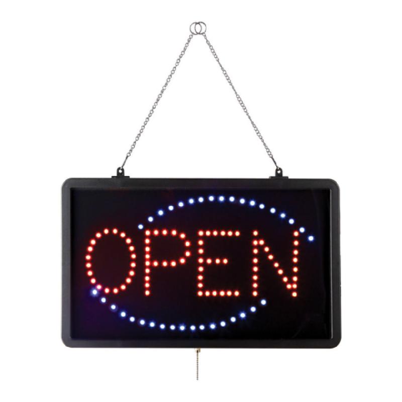 CAC China SLED-OP01 LED Sign 22W X 13H X 1-1/2 Thick "OPEN"