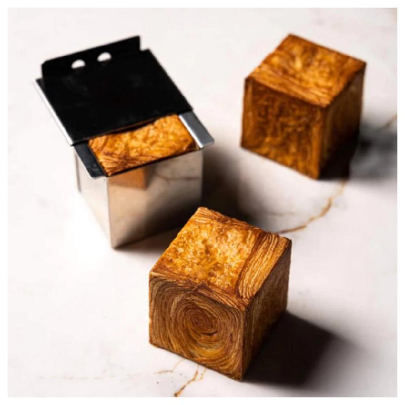 JB Prince MA500 Cube Cake Mold 2.36"W X 2.36"D X 2.36"H Stainless Steel