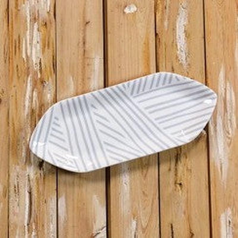 Overlap Pointy Platter - Stone